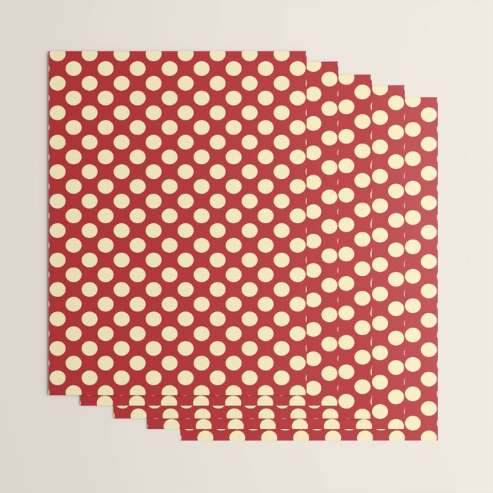 Cream on Red Polka Dot  Wrapping Paper Gallery Image 3