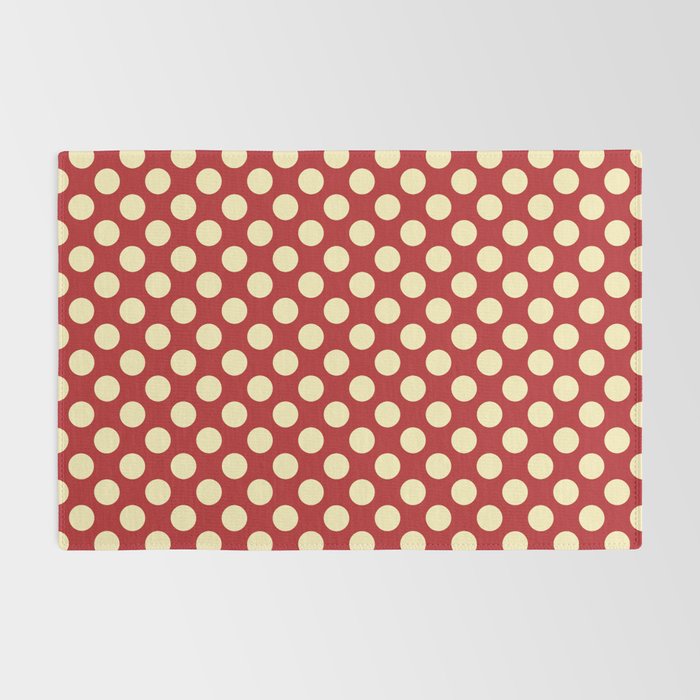 Cream on Red Polka Dot  Rug Gallery Image 2