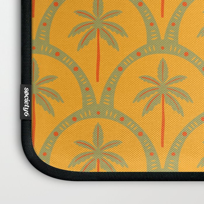 Vintage summer palm tree art pattern Laptop Sleeve Gallery Image 3