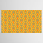 Vintage summer palm tree art pattern Tablecloth Gallery Image 2