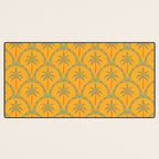 Vintage summer palm tree art pattern Desk Mat Gallery Image 3