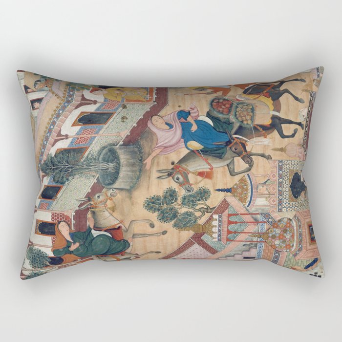 Antique Persian Art Rectangular Pillow Gallery Image 1