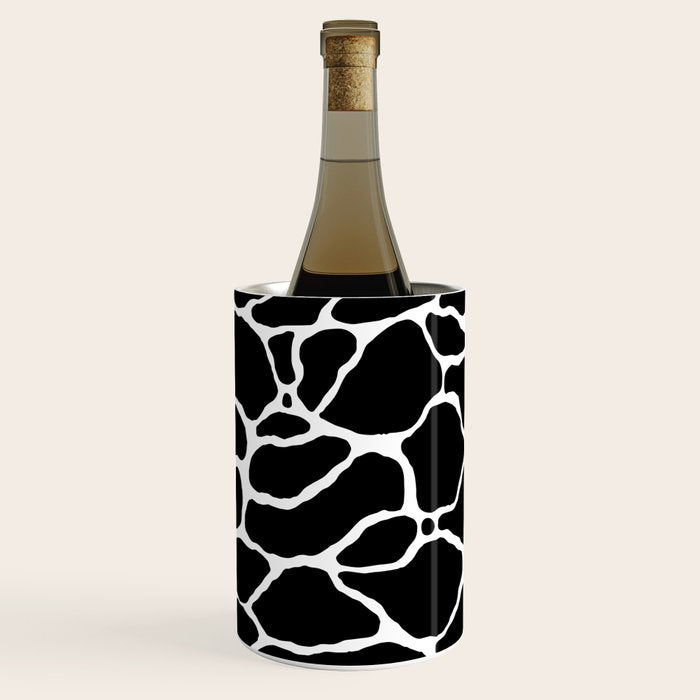 Black and white water wave ripple pattern Wine Chiller Gallery Image 2