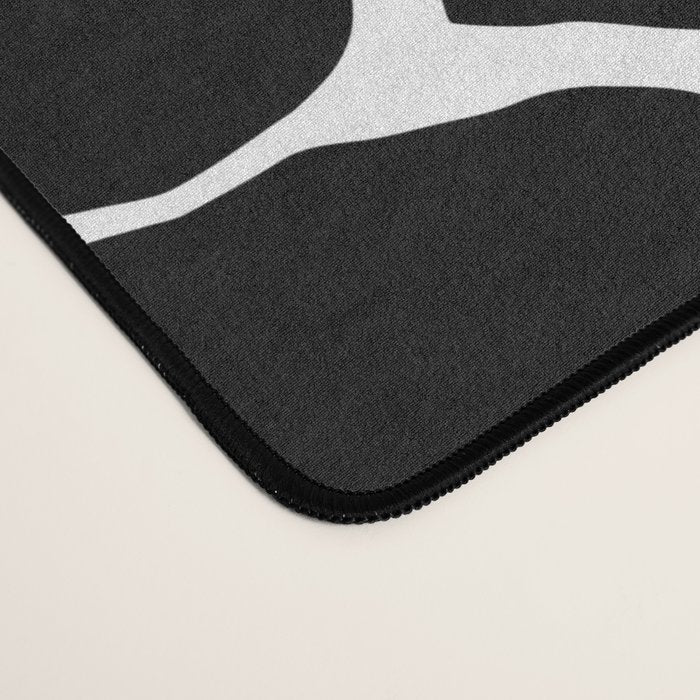 Black and white water wave ripple pattern Desk Mat Gallery Image 4
