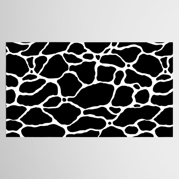 Black and white water wave ripple pattern Tablecloth Gallery Image 2
