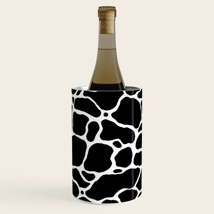 Black and white water wave ripple pattern Wine Chiller Gallery Image 3