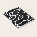 Black and white water wave ripple pattern Notebook Gallery Image 3