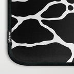Black and white water wave ripple pattern Laptop Sleeve Gallery Image 3