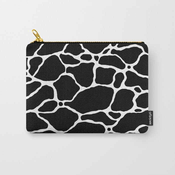 Black and white water wave ripple pattern Carry All Pouch Gallery Image 1