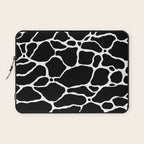 Black and white water wave ripple pattern Laptop Sleeve Gallery Image 1