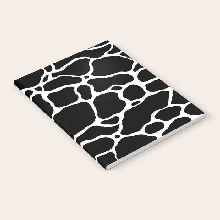 Black and white water wave ripple pattern Notebook Gallery Image 2