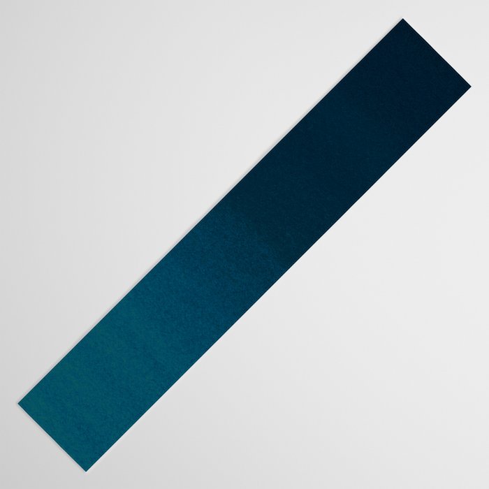 Navy blue teal hand painted watercolor paint ombre Table Runner Gallery Image 3