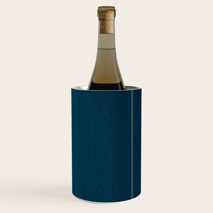 Navy blue teal hand painted watercolor paint ombre Wine Chiller Gallery Image 1