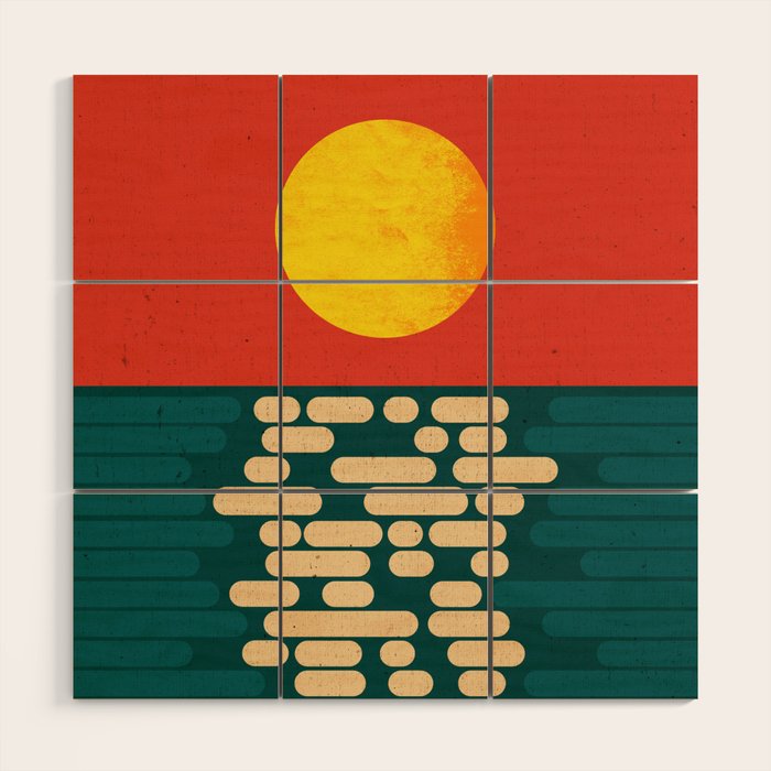 Sun Over The Sea - Afternoon Wood Wall Art Gallery Image 1