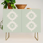 Southwestern Minimalism - Neutral Sage Green Credenza Gallery Image 1