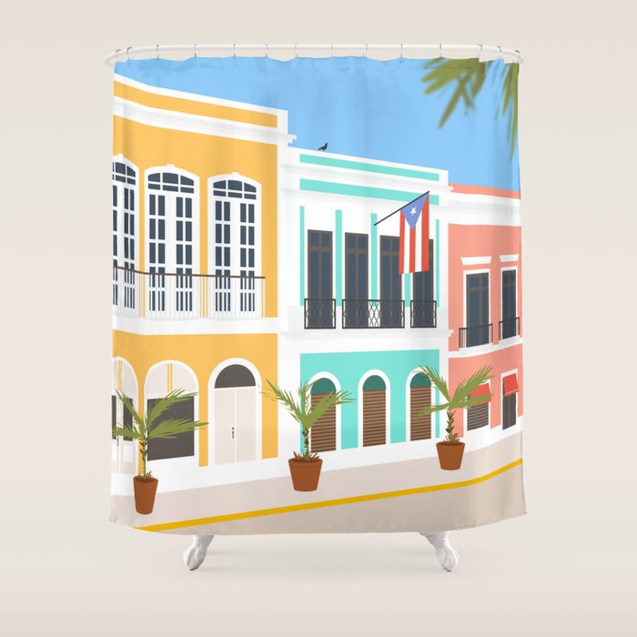 Old San Juan, Puerto Rico Shower Curtain Gallery Image 1