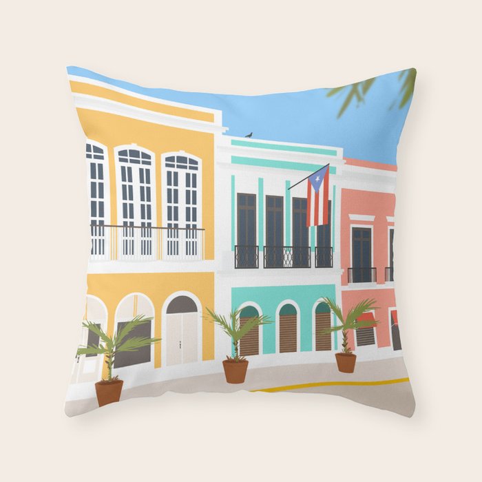 Old San Juan, Puerto Rico Throw Pillow Gallery Image 6