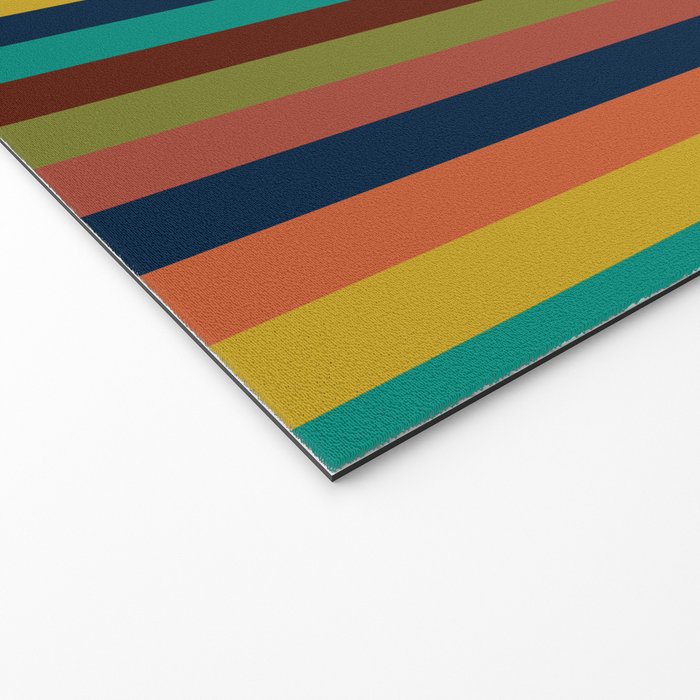 Joseph Stripes II Vertical Midcentury Modern Stripe Pattern in Mid Mod Colors Welcome Mat Gallery Image 2