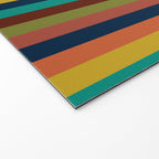 Joseph Stripes II Vertical Midcentury Modern Stripe Pattern in Mid Mod Colors Welcome Mat Gallery Image 2