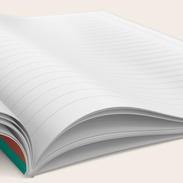 Joseph Stripes II Vertical Midcentury Modern Stripe Pattern in Mid Mod Colors Notebook Gallery Image 2