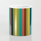 Joseph Stripes II Vertical Midcentury Modern Stripe Pattern in Mid Mod Colors Coffee Mug Gallery Image 4
