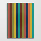 Joseph Stripes II Vertical Midcentury Modern Stripe Pattern in Mid Mod Colors Notebook Gallery Image 4