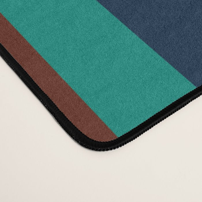 Joseph Stripes II Vertical Midcentury Modern Stripe Pattern in Mid Mod Colors Desk Mat Gallery Image 4