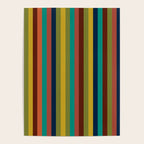 Joseph Stripes II Vertical Midcentury Modern Stripe Pattern in Mid Mod Colors Poster Gallery Image 4