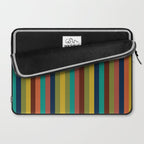 Joseph Stripes II Vertical Midcentury Modern Stripe Pattern in Mid Mod Colors Laptop Sleeve Gallery Image 2
