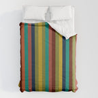 Joseph Stripes II Vertical Midcentury Modern Stripe Pattern in Mid Mod Colors Comforter Gallery Image 6