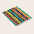 Joseph Stripes II Vertical Midcentury Modern Stripe Pattern in Mid Mod Colors Notebook Gallery Image 2