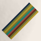 Joseph Stripes II Vertical Midcentury Modern Stripe Pattern in Mid Mod Colors Yoga Mat Gallery Image 1
