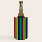 Joseph Stripes II Vertical Midcentury Modern Stripe Pattern in Mid Mod Colors Wine Chiller Gallery Image 3