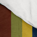 Joseph Stripes II Vertical Midcentury Modern Stripe Pattern in Mid Mod Colors Comforter Gallery Image 4