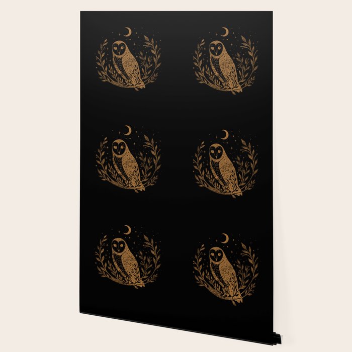 Owl Moon - Gold Wallpaper Gallery Image 2