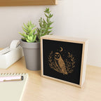 Owl Moon - Gold Mini Art Print Gallery Image 2