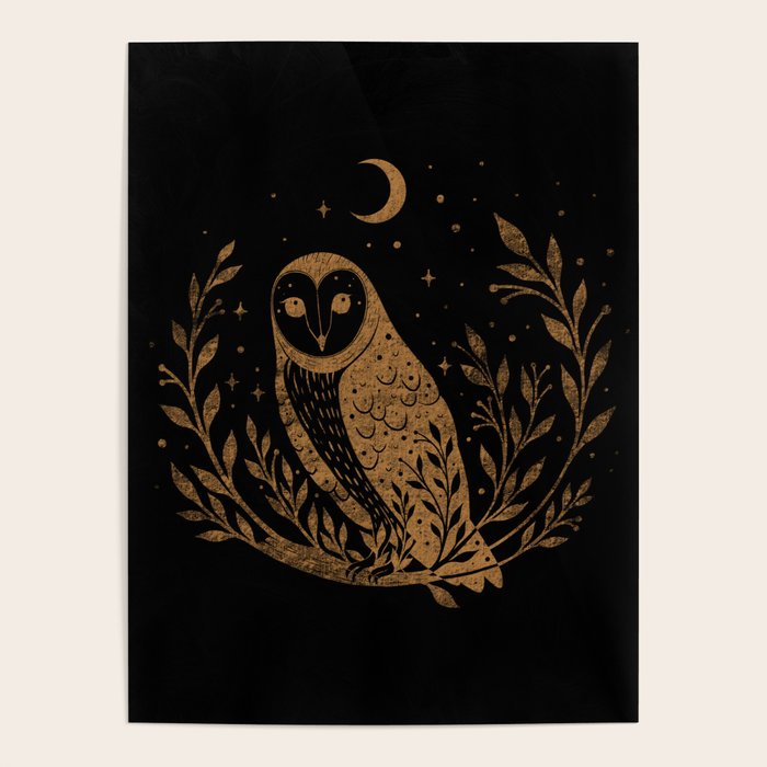 Owl Moon - Gold Poster Gallery Image 4