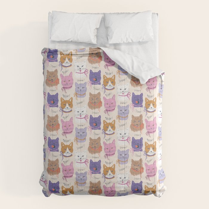 Cats in Purple and Brown Comforter Gallery Image 6