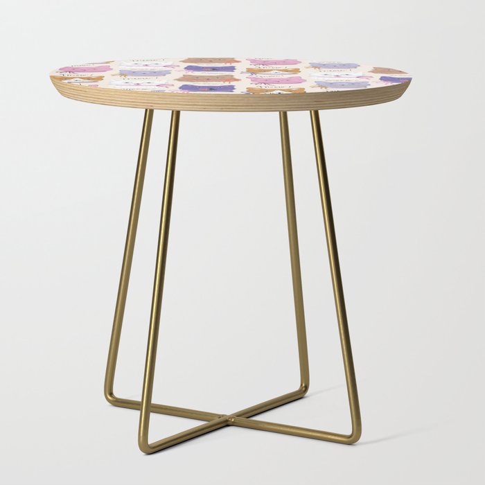 Cats in Purple and Brown Side Table Gallery Image 1