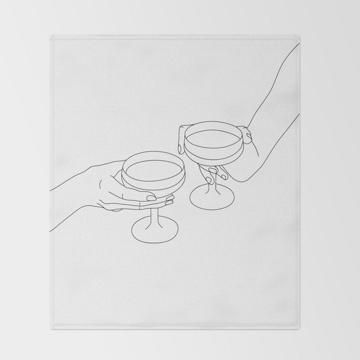 Cheers Drinking Buddies Throw Blanket Gallery Image 2