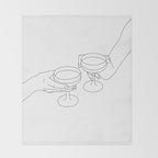 Cheers Drinking Buddies Throw Blanket Gallery Image 2