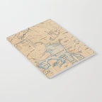 Vintage Map of Yellowstone National Park (1889) Notebook Gallery Image 2