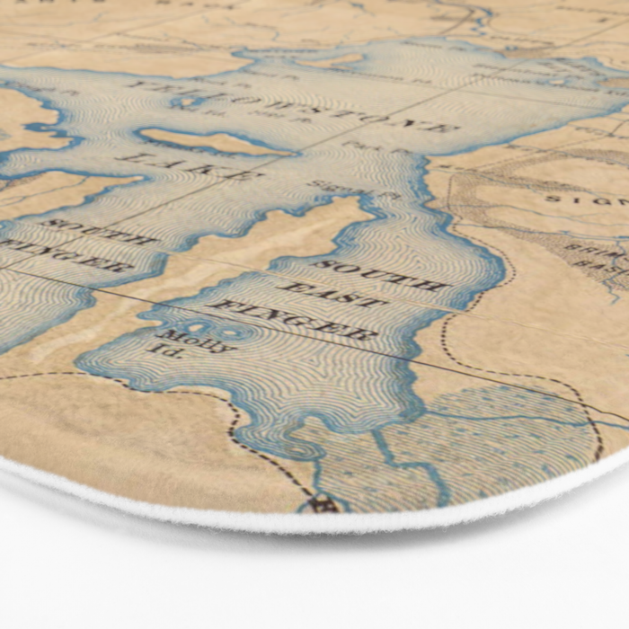 Vintage Map of Yellowstone National Park (1889) Bath Mat Gallery Image 3