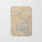 Vintage Map of Yellowstone National Park (1889) Bath Mat Gallery Image 1