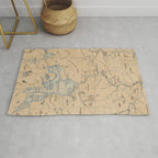 Vintage Map of Yellowstone National Park (1889) Rug Gallery Image 1