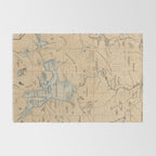 Vintage Map of Yellowstone National Park (1889) Rug Gallery Image 2