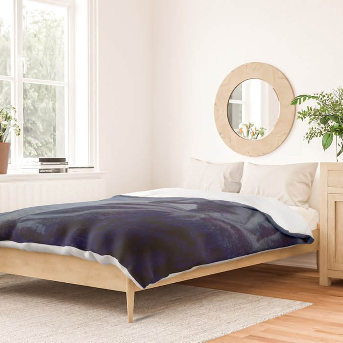 "Give me nights perfectly quiet...and I looking up at the stars" Leaves of Grass by Margaret Cook Duvet Cover Gallery Image 2