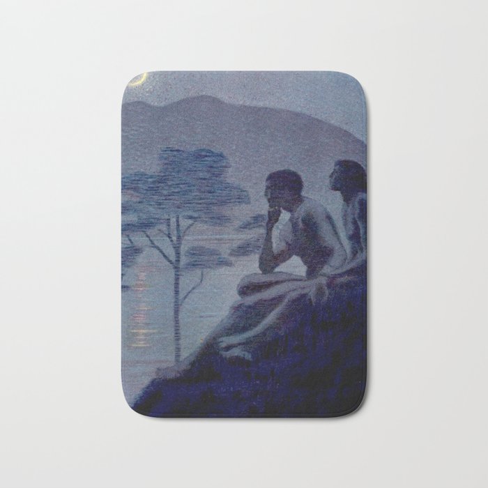 "Give me nights perfectly quiet...and I looking up at the stars" Leaves of Grass by Margaret Cook Bath Mat Gallery Image 1
