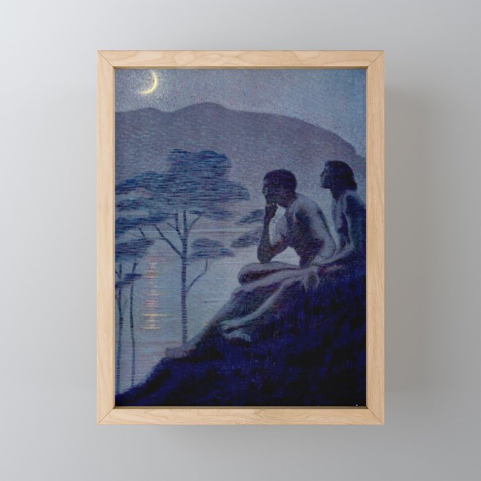 "Give me nights perfectly quiet...and I looking up at the stars" Leaves of Grass by Margaret Cook Mini Art Print Gallery Image 1