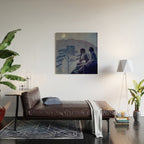 "Give me nights perfectly quiet...and I looking up at the stars" Leaves of Grass by Margaret Cook Wood Wall Art Gallery Image 2